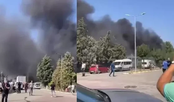 Tuzla Organize Sanayi Bölgesi’nde Boya Fabrikasında Yangın Çıktı